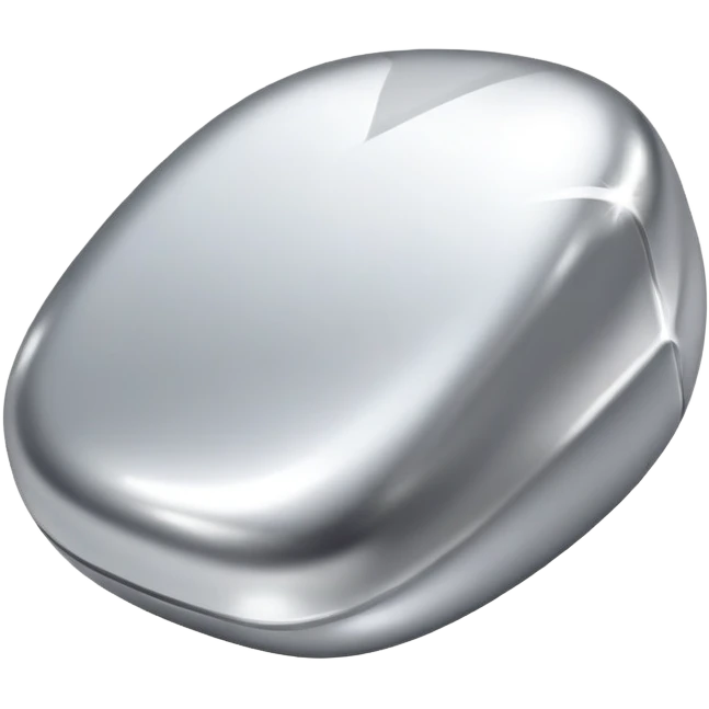 shiny silver metal nugget emoji