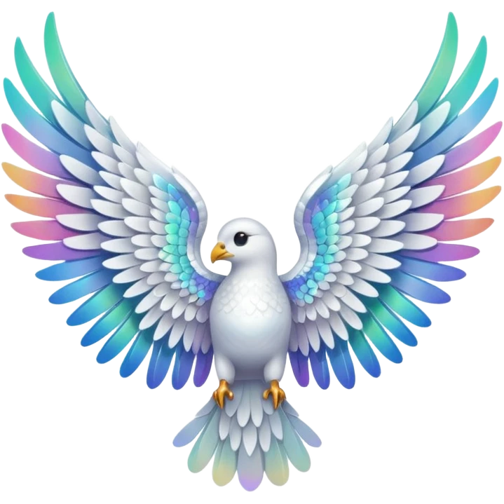 Glitter White Wings emoji