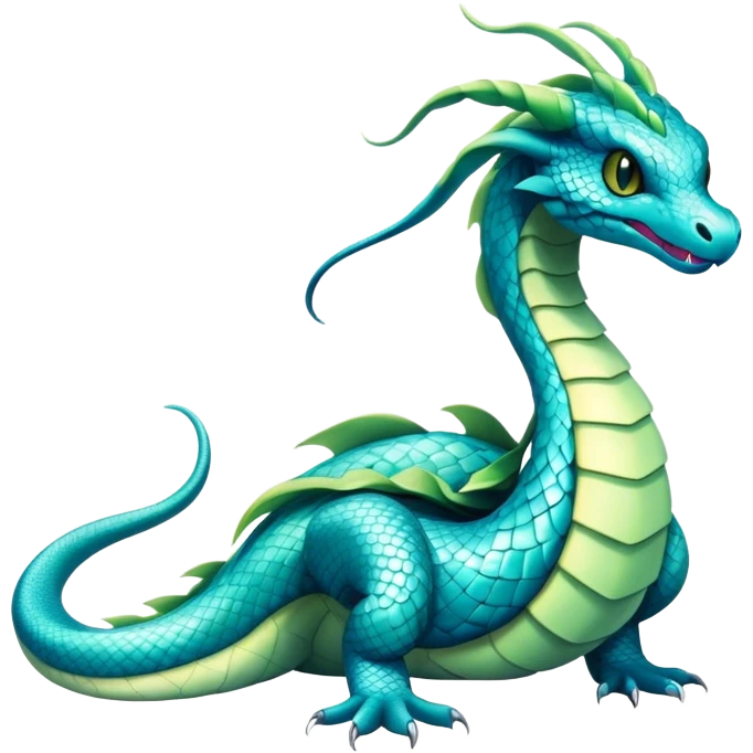 Seviper-Dragonair-hybrid, full body, emoji