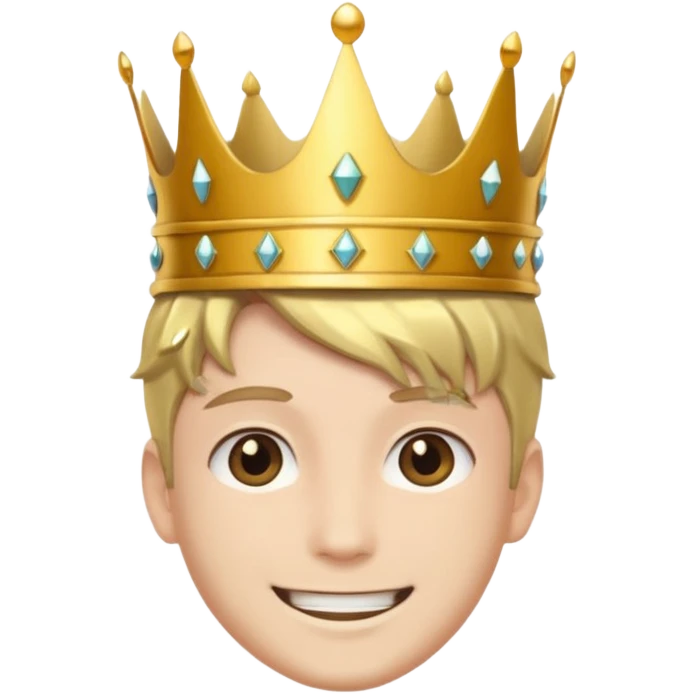 An anime man with crown emoji