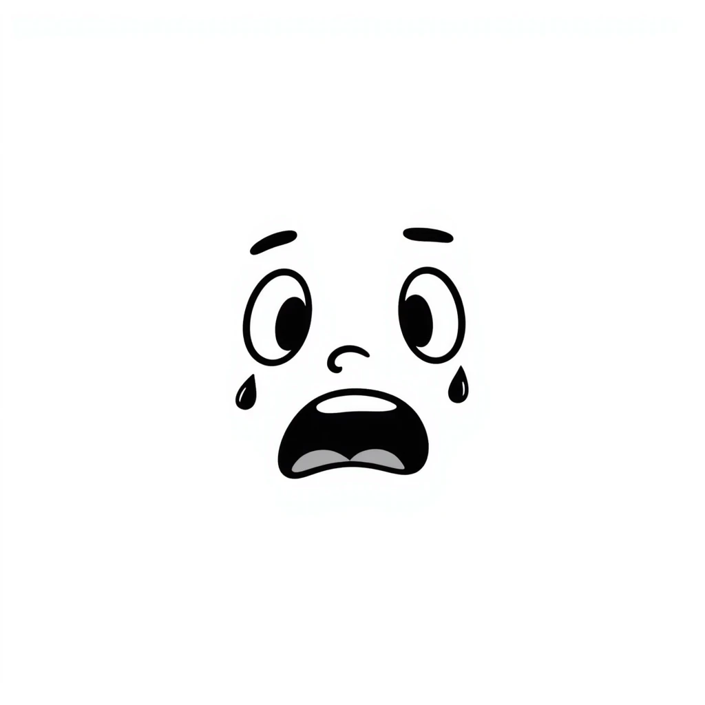 funny crying emoji in hand-drawn doodle style emoji