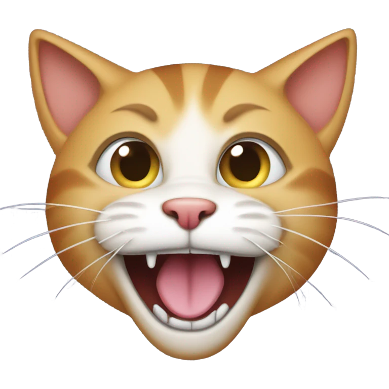 Cat yawning emoji