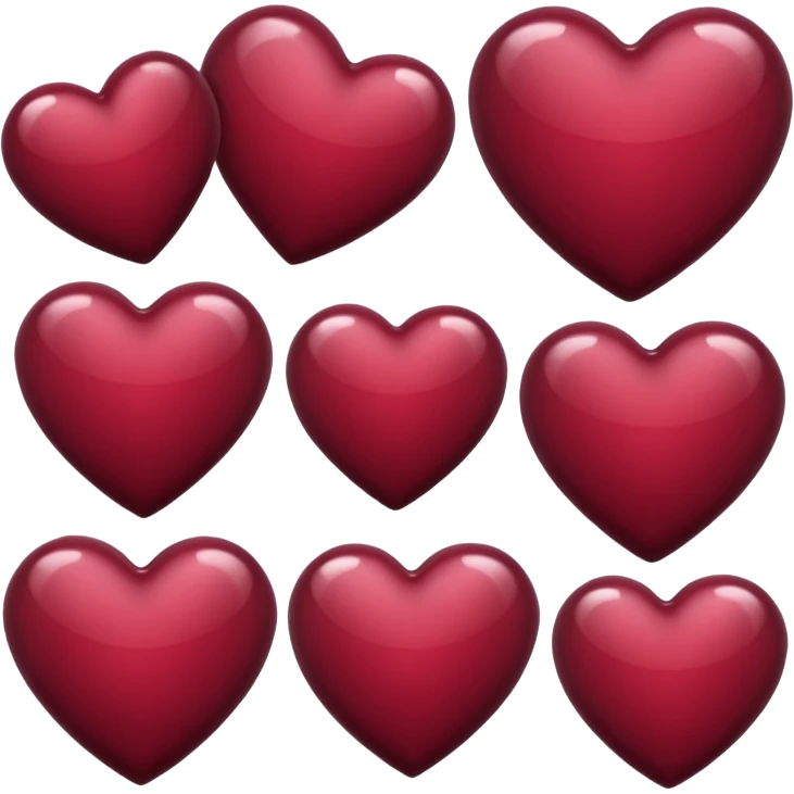 Burgundy colour heart emoji