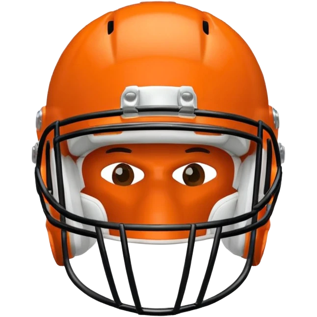 College football player helmet in  orange color  emoji