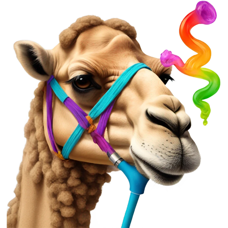 Camel smoking a bong emoji