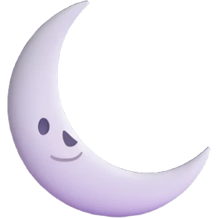 dark night sky with moon and stars emoji