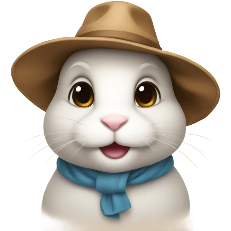 A bunny in a hat emoji