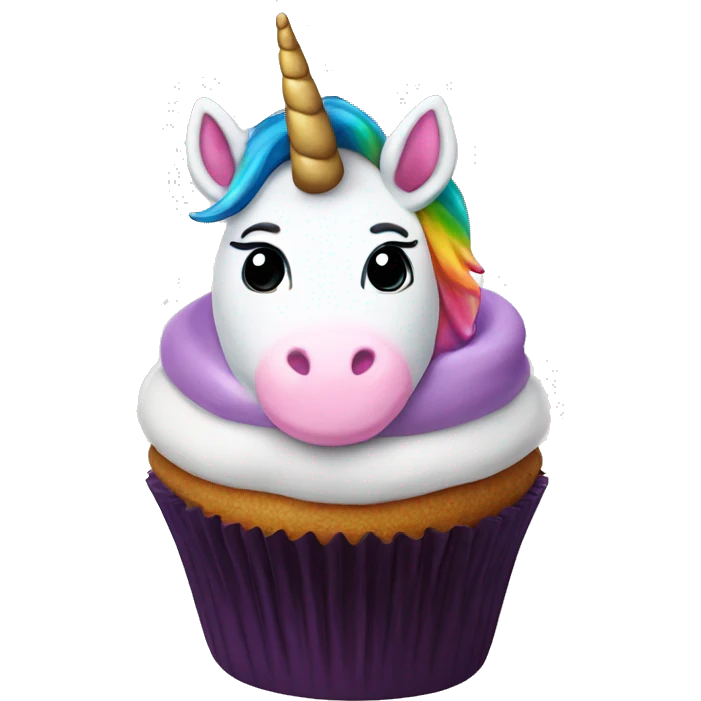 Unicorn cupcake  emoji