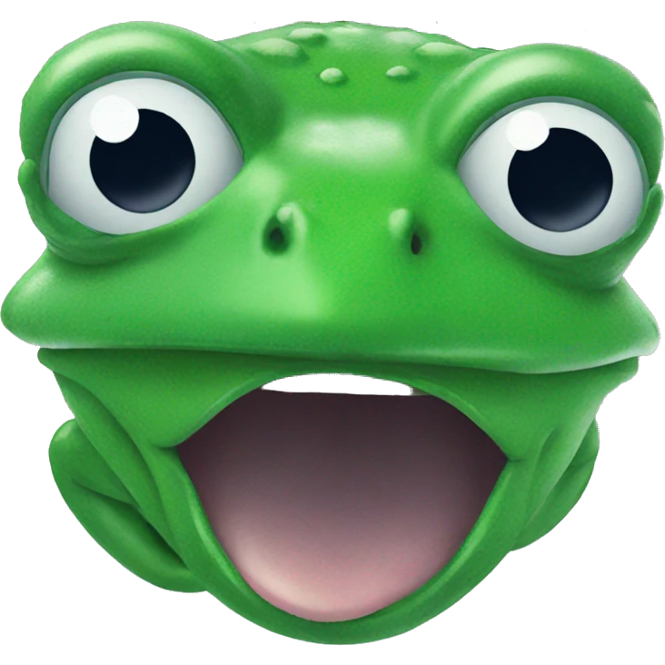 curious frog staring into camera emoji