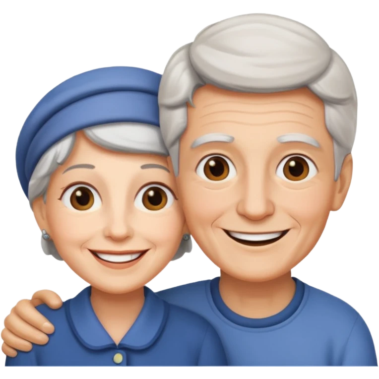 lo mismo que estas haciendo solo coloca alado de la abuela un hombre joven  emoji