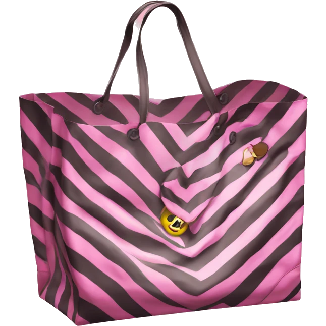 Pink striped shopping bag Victoria’s Secret emoji