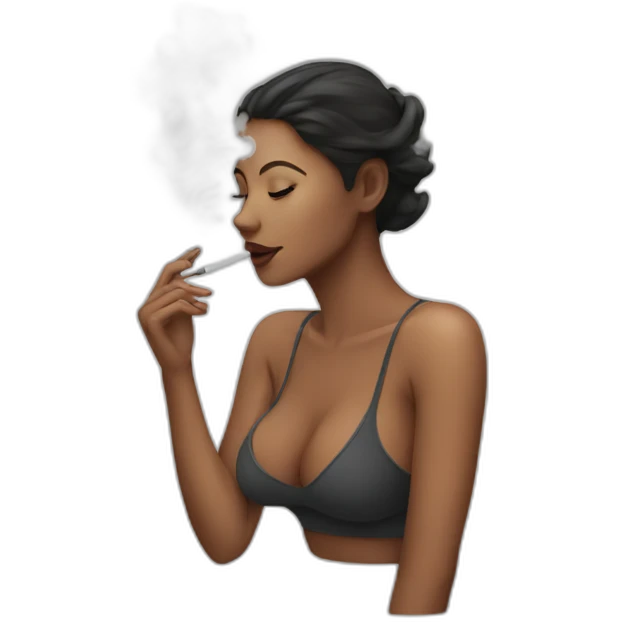 Sexy girl smoke emoji
