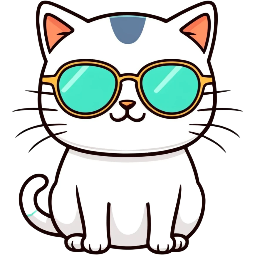 Cat with sunglasses emoji