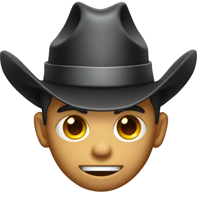  devil with cowboy hat white emoji
