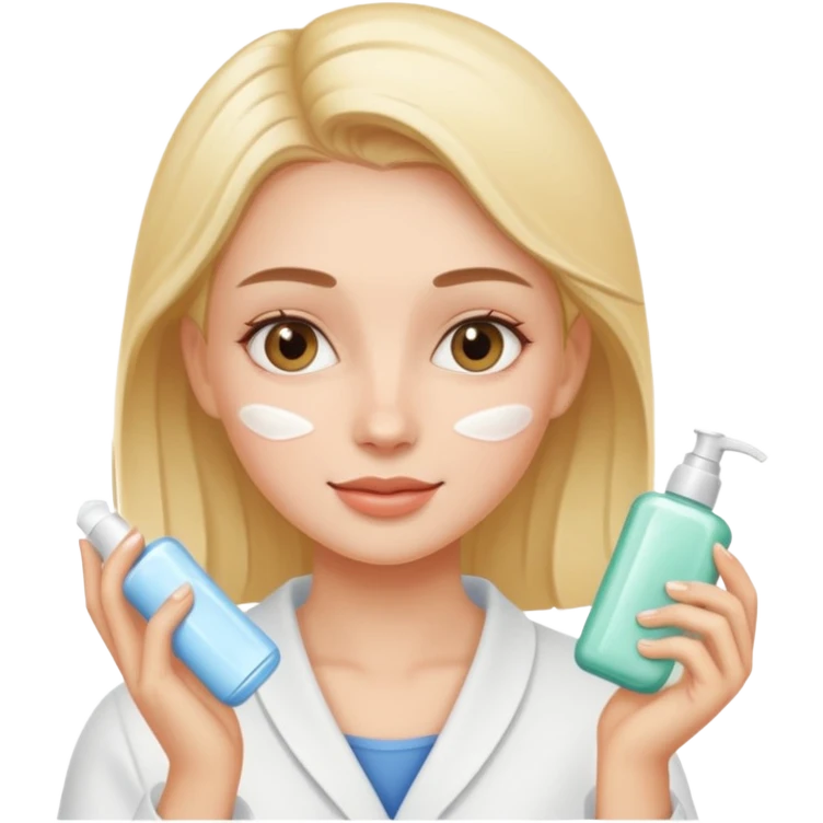 Girl doind skin care  emoji