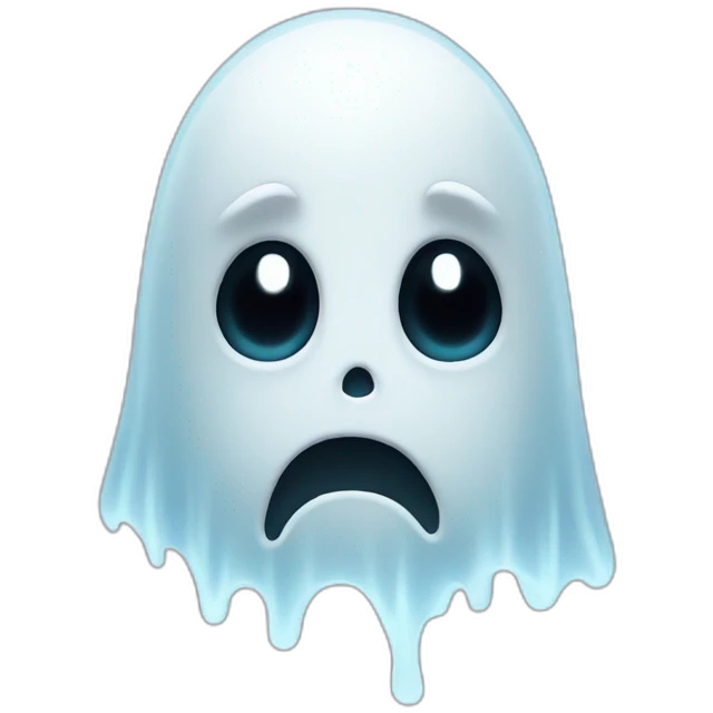 sad ghost emoji