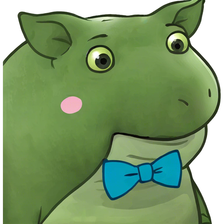 Blushing pig emoji
