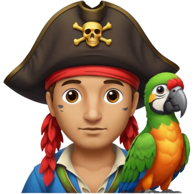 pirate and parrot emoji