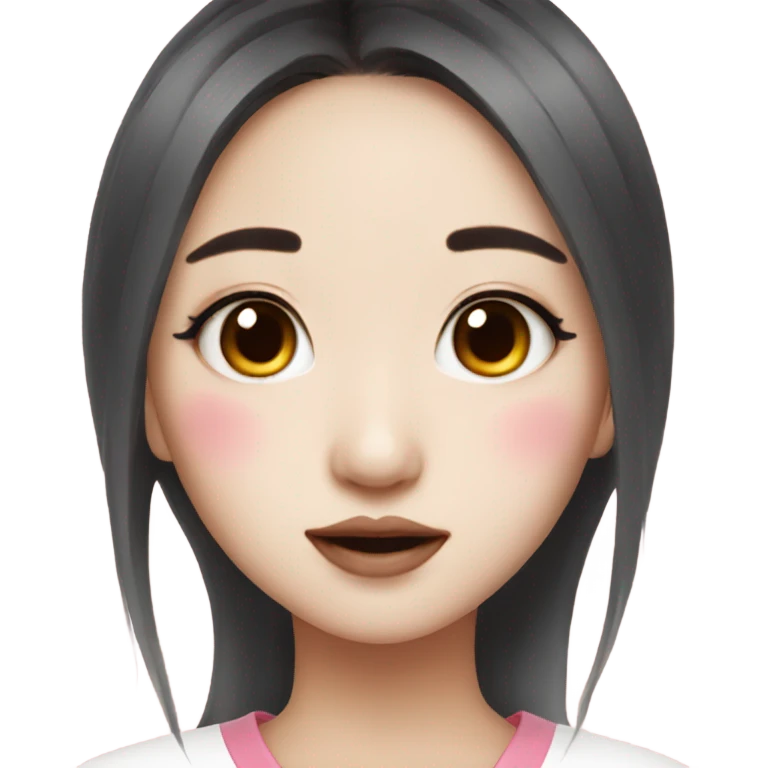 korean girl emoji with douyin makeup  emoji