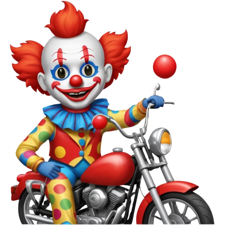 motorcycle-riding clown  emoji