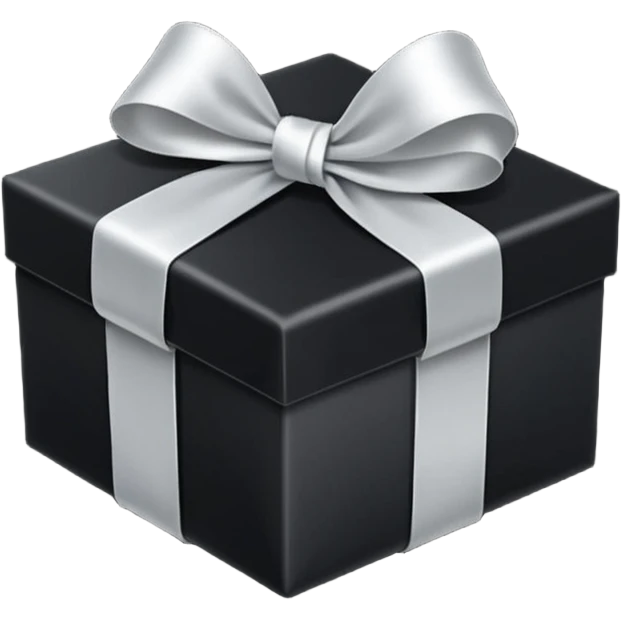 black gift box emoji