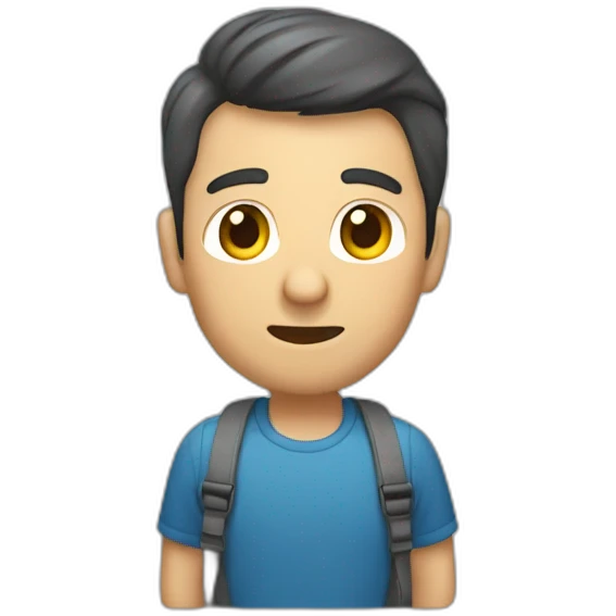 un hombre haciendo gestos de peligro emoji