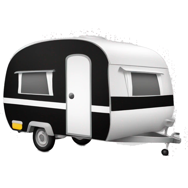 black and white caravan for logo emoji