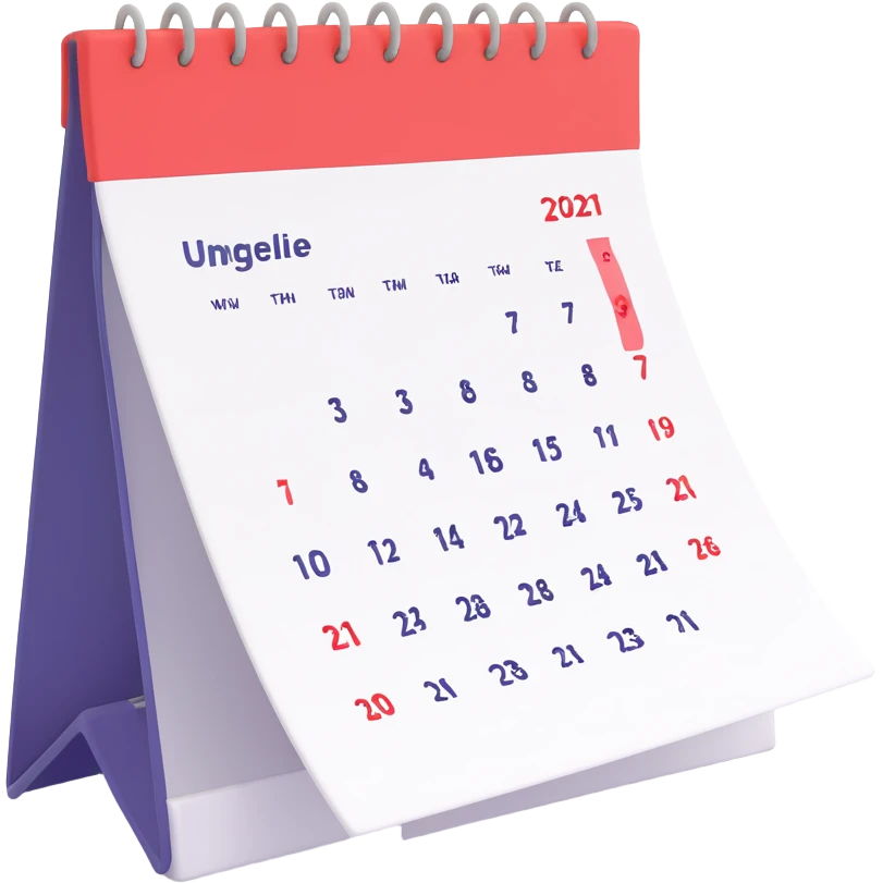 Kalendorius su streak Ugnele 
 emoji