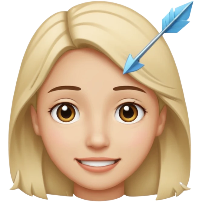smile,two tears, arrow eyes and head tilted a little emoji