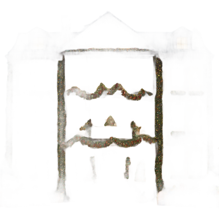 very large mansion decorated with fancy Christmas lights and lots of Fancy christmas decorations emoji