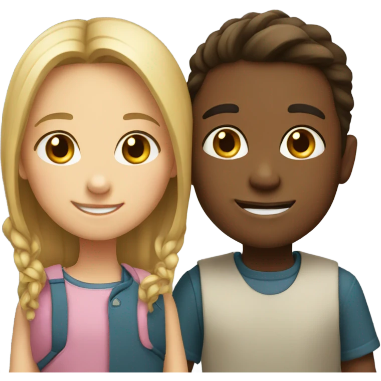 boy and girl smiling together emoji