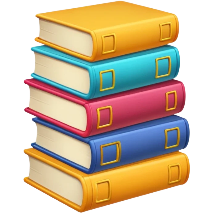 a stack of objects like books or blocks simple emoji style emoji