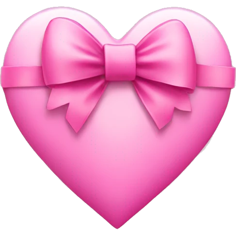 Pink heart with bows emoji