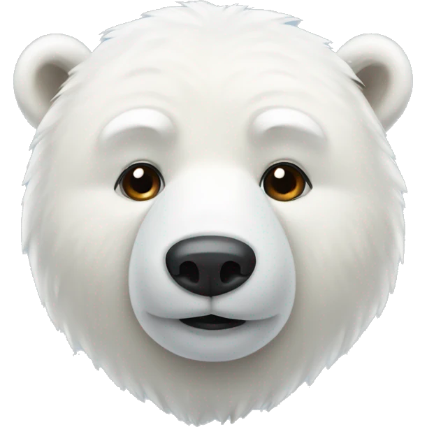 polar bear with a white bow emoji