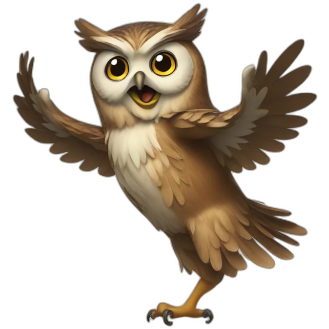 Dancing owl emoji