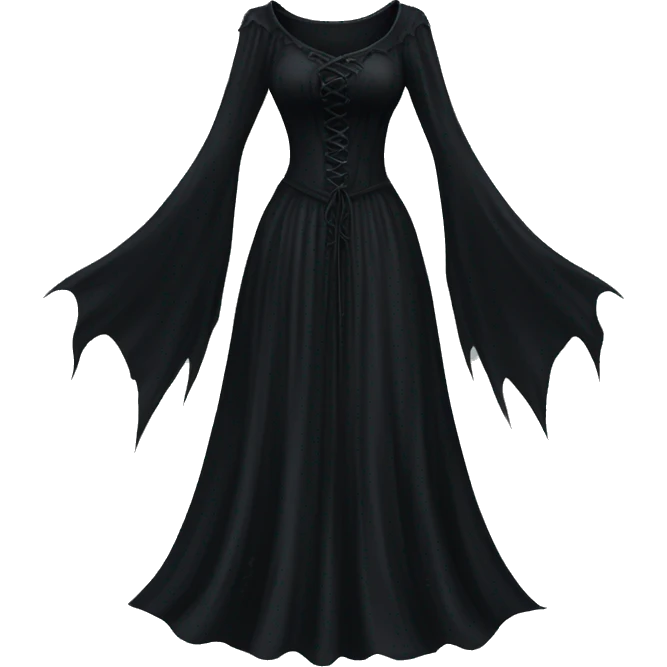 gothic flowy witch dress emoji