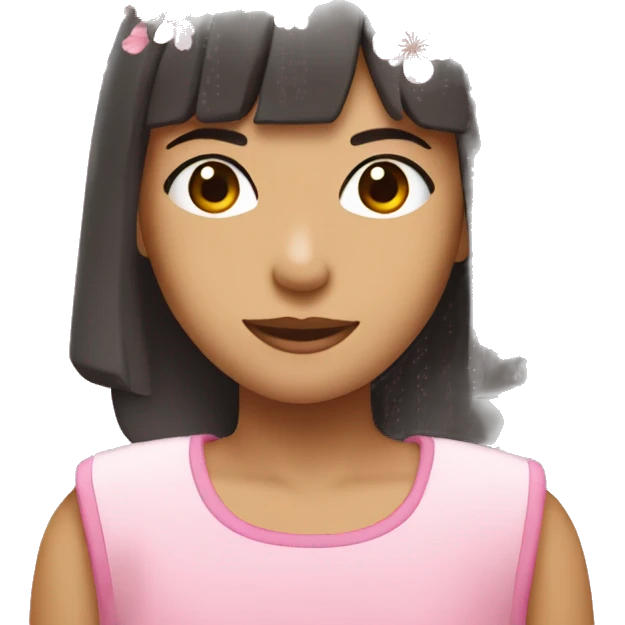 A pink-colored ade topped with cherry blossoms emoji