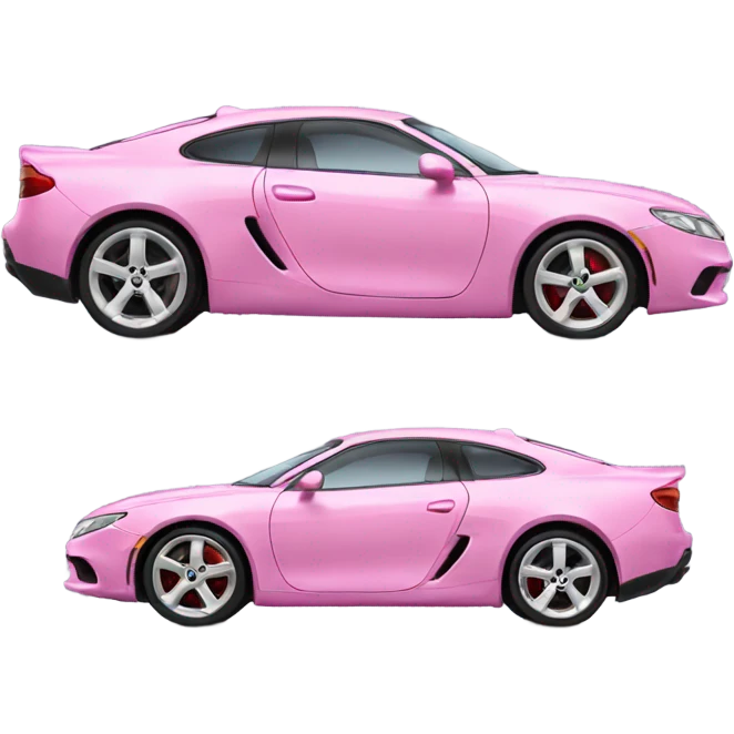 Car with pink wheels  emoji