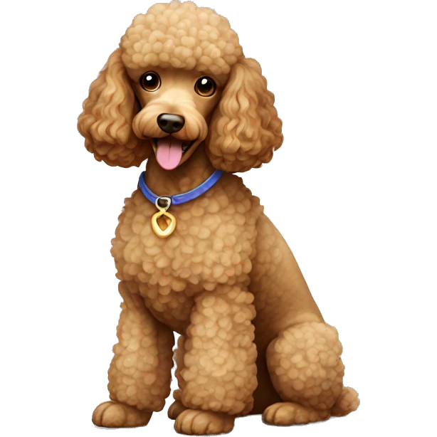 Light brown poodle dog emoji