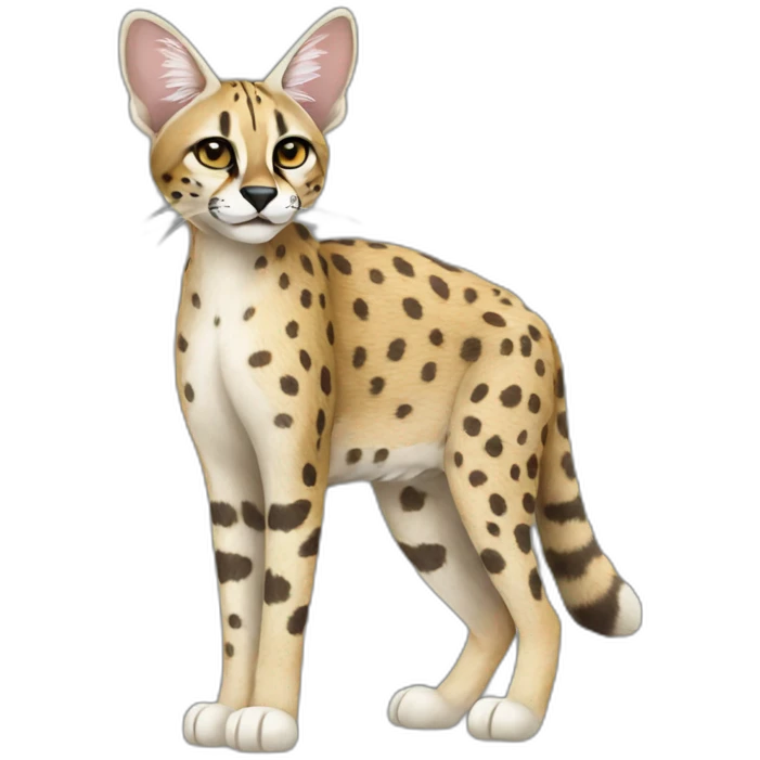 African Serval Cat Full Body emoji