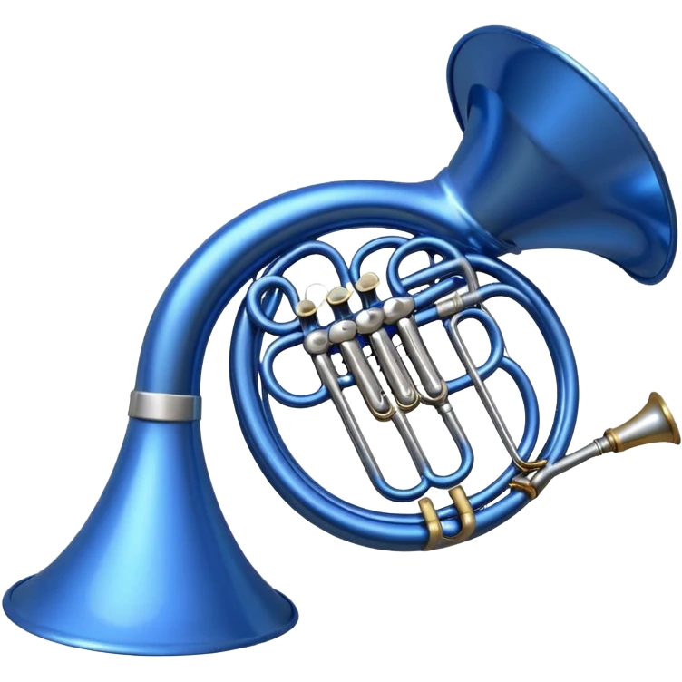 i want an emoji of a blue french horn music emoji
