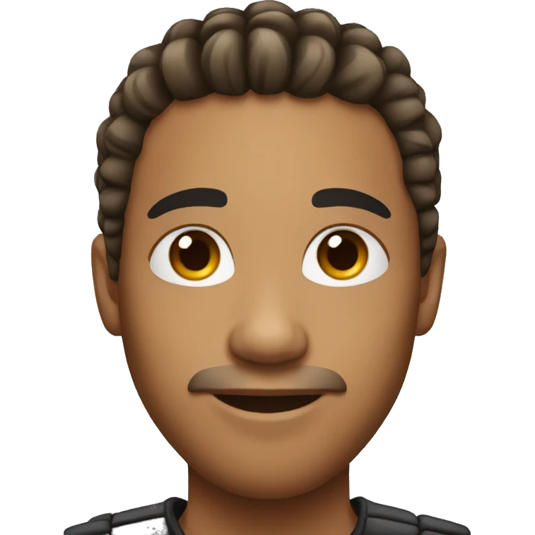 Mixed race men with braids emoji