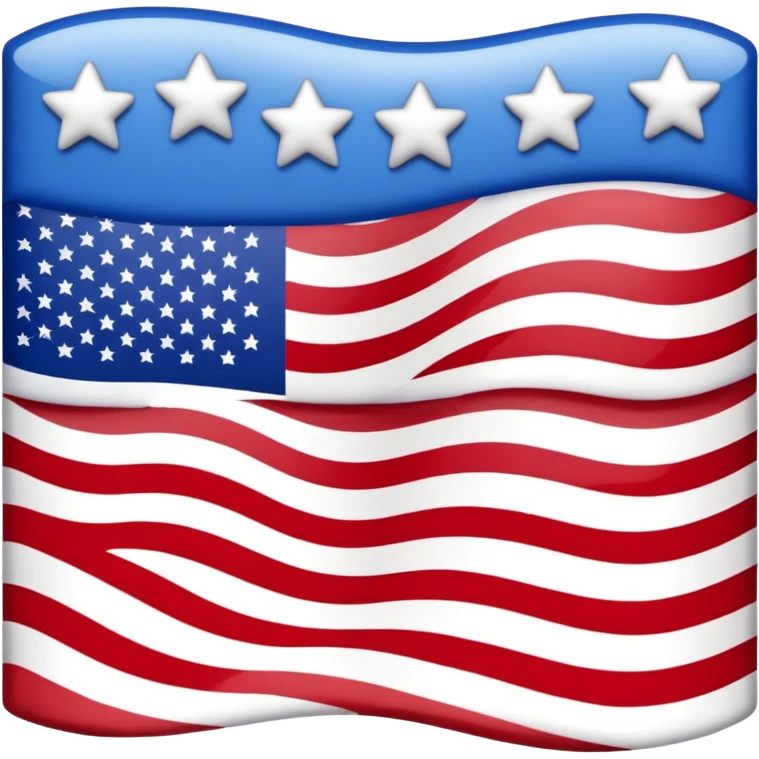 US flag turned upside down with stars on bottom emoji