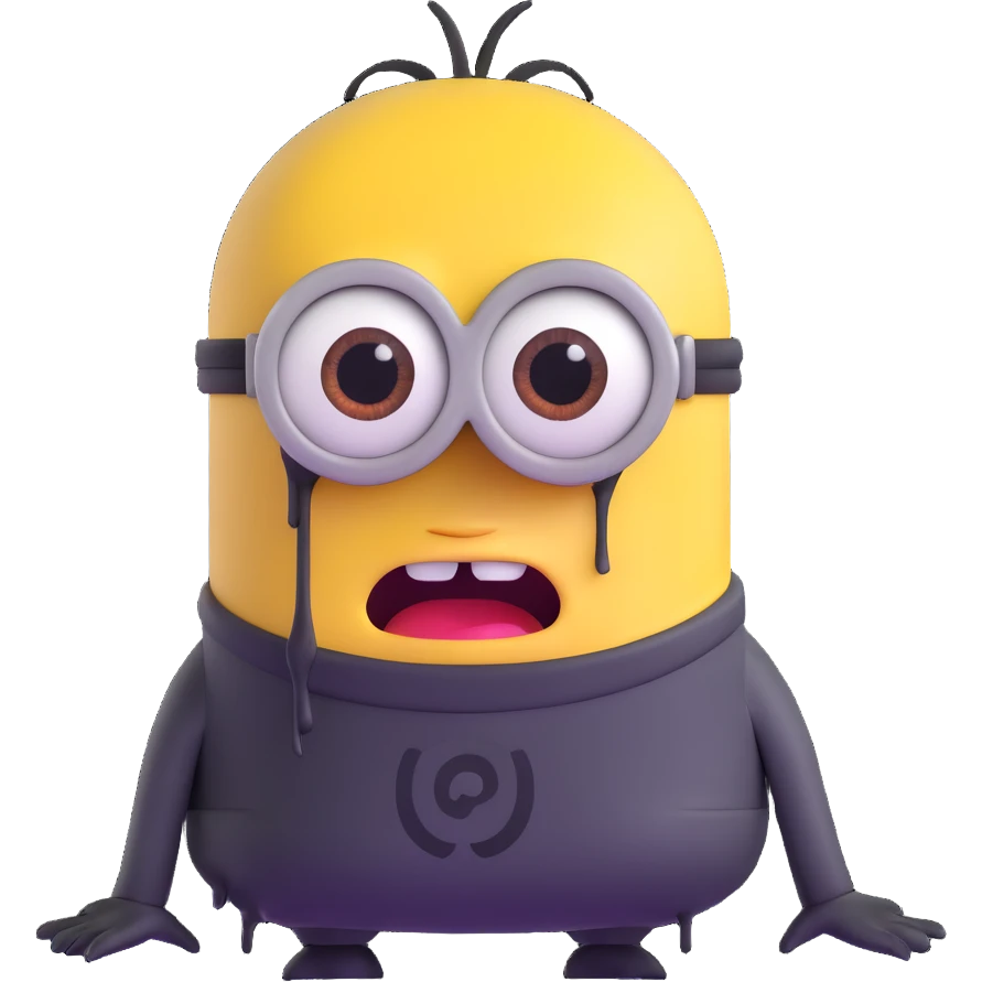 crying minion with tears emoji
