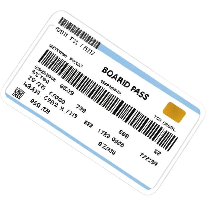 Boarding pass with barcode emoji