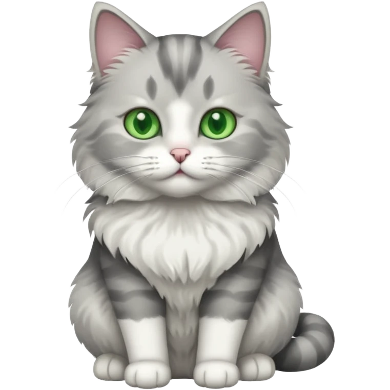 a grey and white cat emoji