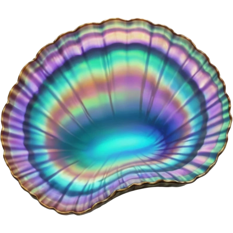 abalone shell, iridescent, simple emoji