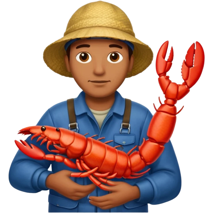 Fisher from Maine with a lobster emoji