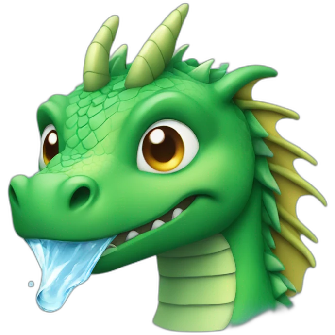 dragon with water out nose emoji