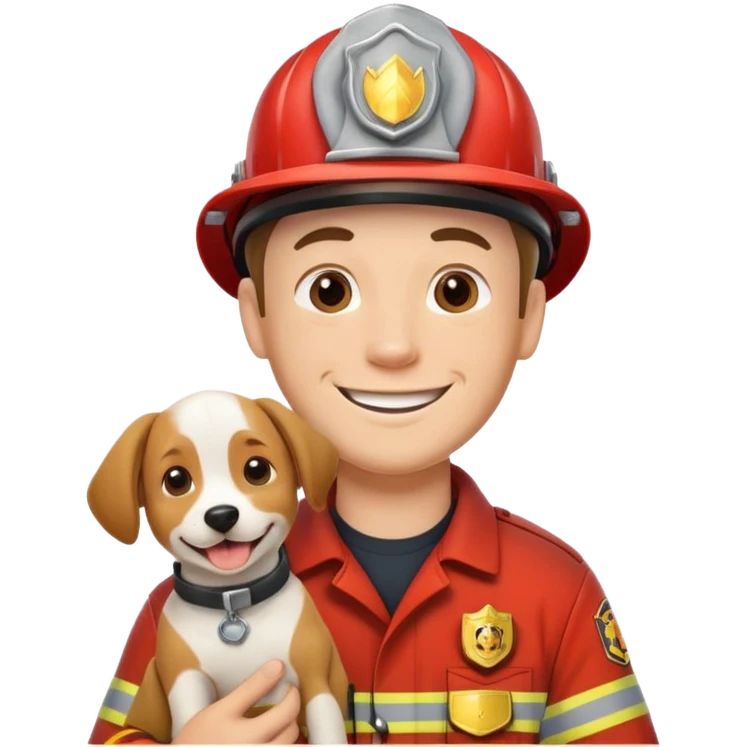 Fireman with animal  emoji